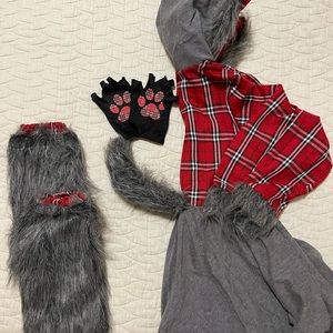 Kids Faux Fur Charming Werewolf Costume